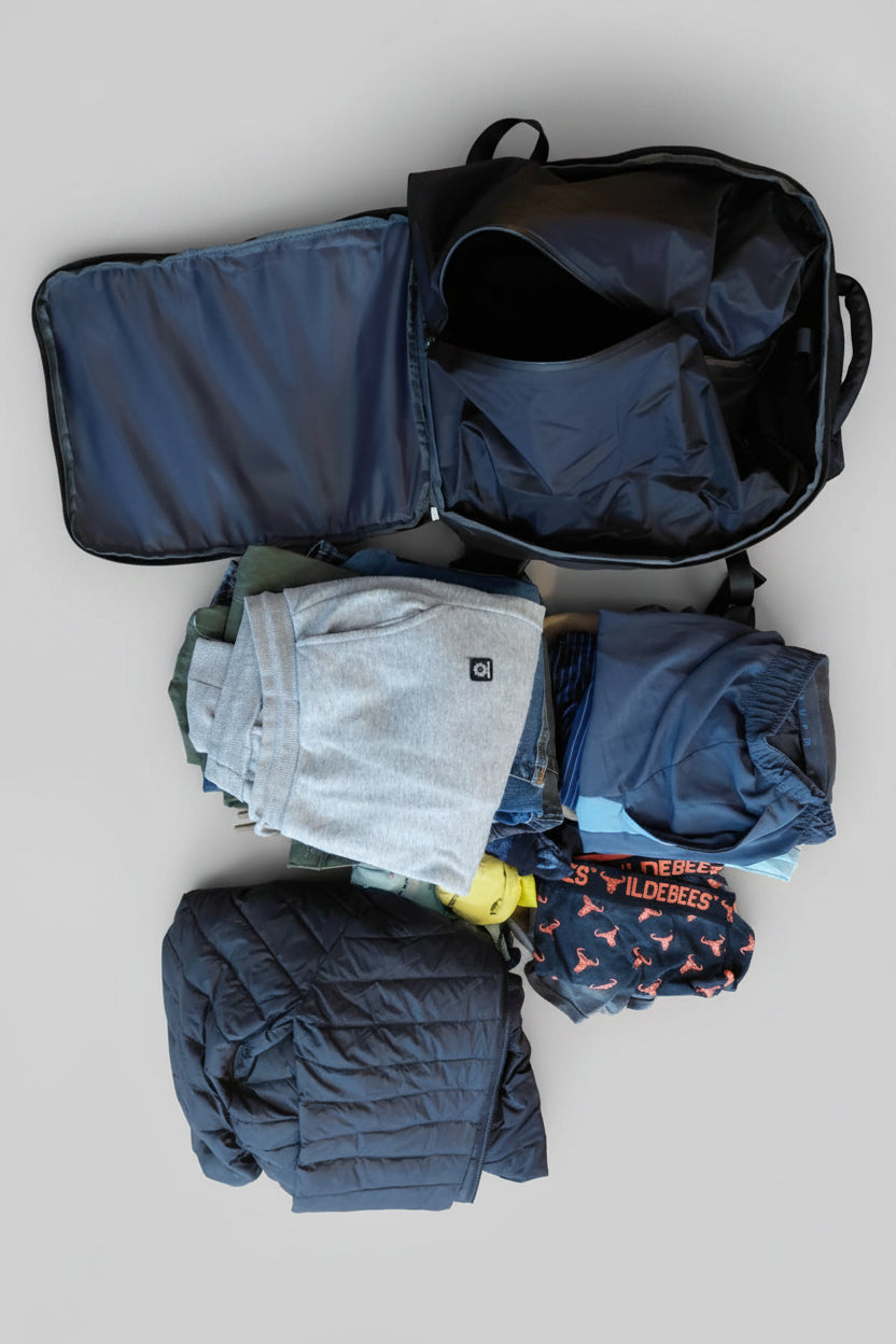 Pack in a weeks travel luggage into one small convenient backpack
